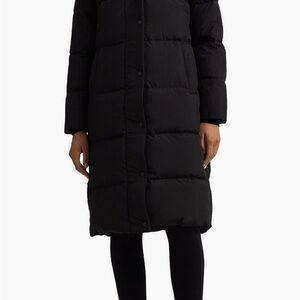 Ralph Lauren Women's Black Longline Puffer Jacket